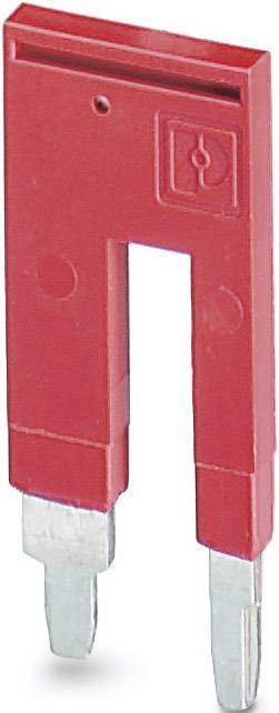 Fusible plat rouge à deux contacts métalliques, couramment utilisé dans les véhicules pour la protection électrique.