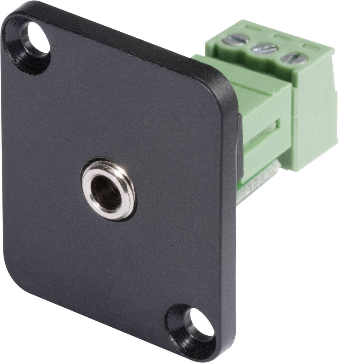 Jack 3.5 mm embase femelle, contacts droits Hicon HI-J35SEFD-S Nombre de pôles: 3 stéréo noir 1 pc(s)