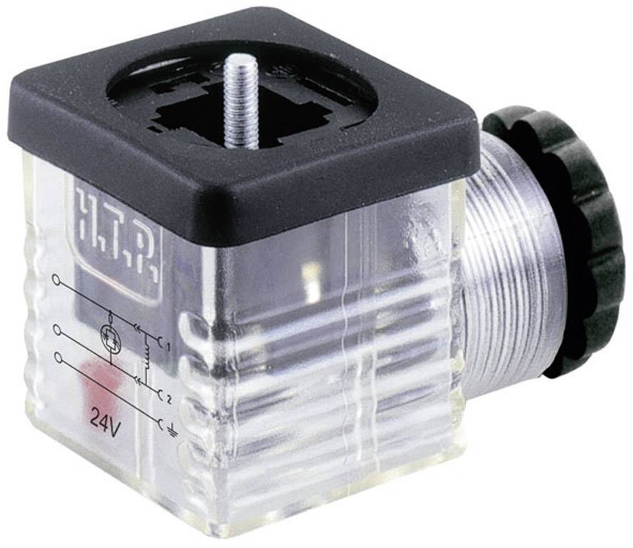 Connecteur d'électrovanne avec affichage de fonction (type A) HTP G1TU2L01 transparent Pôle:2 + PE