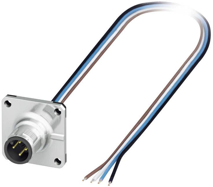 Embase mâle M12 pour capteurs/actionneurs Phoenix Contact SACC-SQ-M12MS-4CON-25F/0,5 1419991 Pôle: 4 Contenu: 1 pc(s)