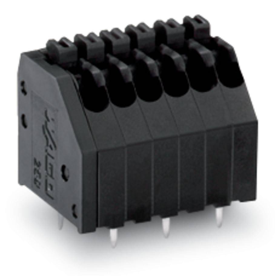 Bornier à ressort WAGO 250-404/350-604 0.50 mm² Nombre de pôles (num) 4 noir 400 pc(s)