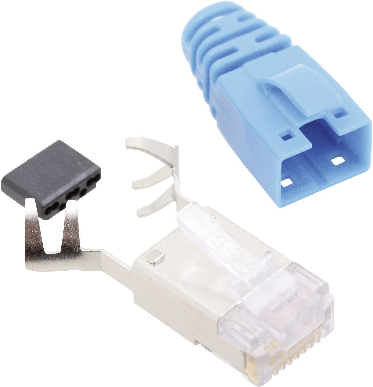 Connectique RJ45 CAT 6 BEL Stewart Connectors SS39BLE RJ45 mâle, droit Pôle: 8P8C bleu 1 pc(s)