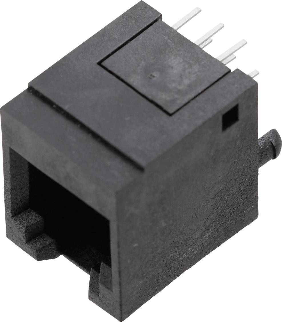 Embase modulaire femelle BEL Stewart Connectors 1410-4000-07 RJ12 femelle, droit Pôle: 6P6C noir