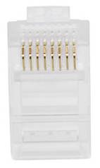 Fiche modulaire mâle pour câble rond BEL Stewart Connectors 940SP3088R RJ45 mâle, droit Pôle: 8P8C transparent