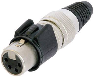 XLR femelle, droit Neutrik NC4FX-HD Nombre de pôles: 4 argent 1 pc(s)