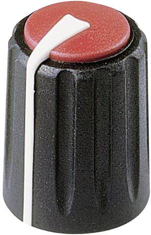 Tête de bouton rotatif Rean AV F 313 S 092 noir, rouge (Ø x H) 13 mm x 16.63 mm