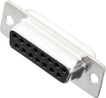 Embase SUB-D femelle 15 pôles MH Connectors 2101-0200-12 180 ° fût à souder