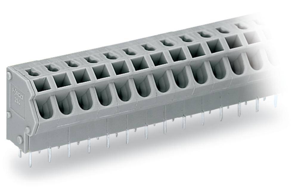 Bornier à ressort WAGO 254-498 1.50 mm² Nombre de pôles (num) 1 gris 20 pc(s)