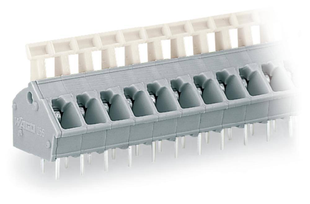 Bornier à ressort WAGO 256-416/000-009/999-950 2.50 mm² Nombre de pôles 16 gris clair 60 pc(s)
