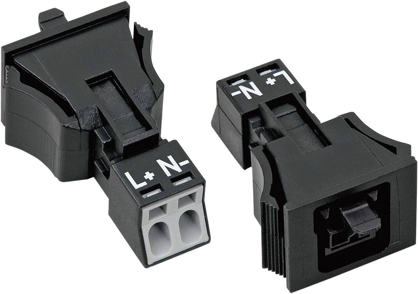 Connecteur d'alimentation série (connecteur réseau) WINSTA MINI WAGO 890-702 femelle, droit Nombre total de pôles: 2 16 A noir