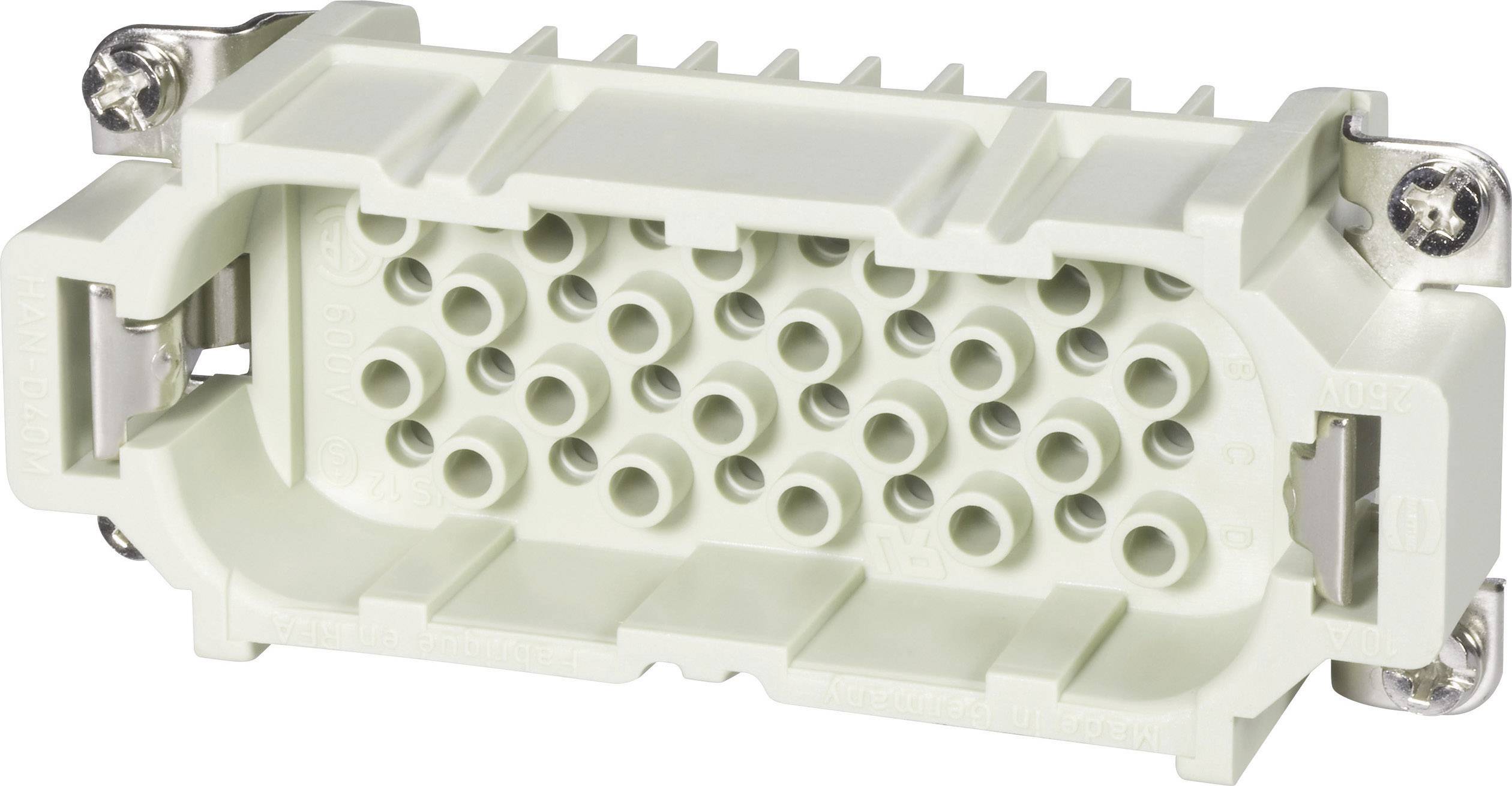HARTING 09210403001 Insert mâle Han® D 40 + PE à sertir 1 pc(s)