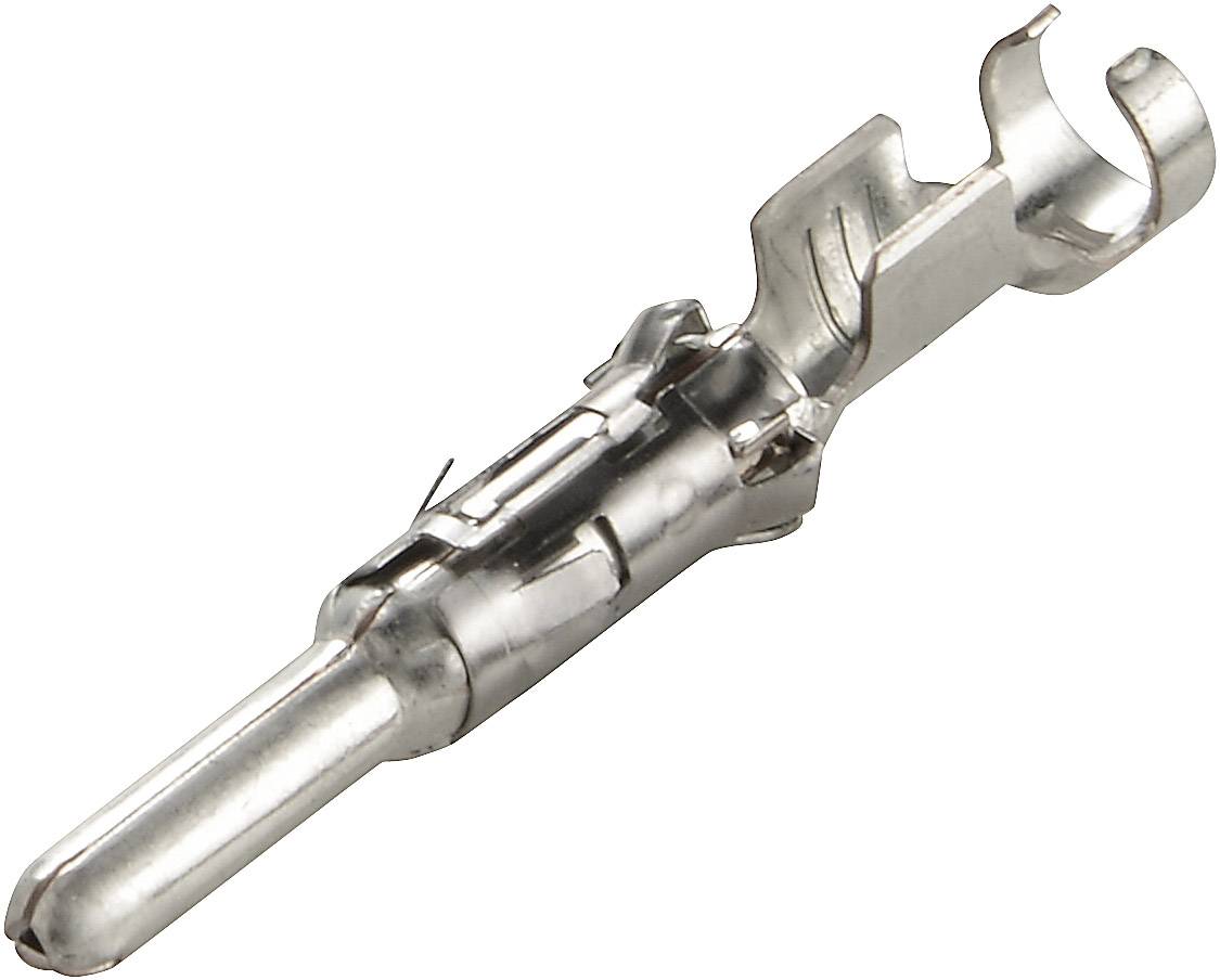 Tige de contact métallique, cylindrique, avec clips courbés et support, adaptée aux connexions électriques dans les systèmes de câblage.