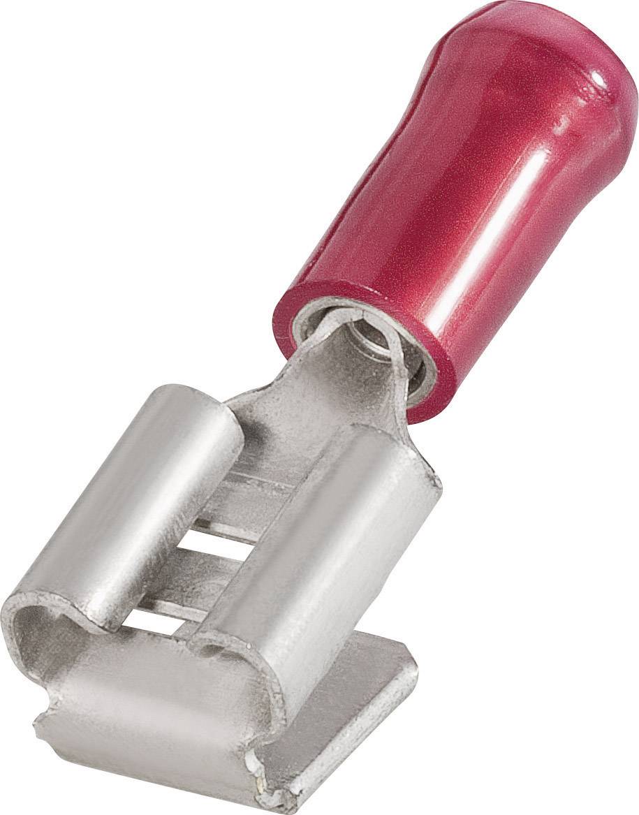 Cosse clip 6.3 mm x 0.8 mm TE Connectivity PIDG-FASTON 160834-2 avec dérivation 180 ° partiellement isolé rouge
