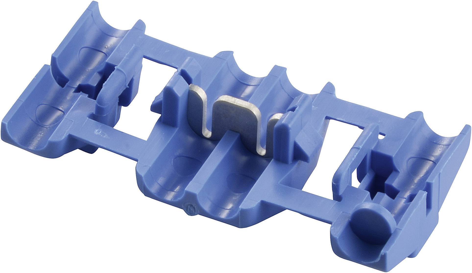 Elément de liaison pour courant faible TE Connectivity 735398 flexible: 1-2.5 mm² rigide: 1-2.5 mm² Nombre de pôles: 2 bleu