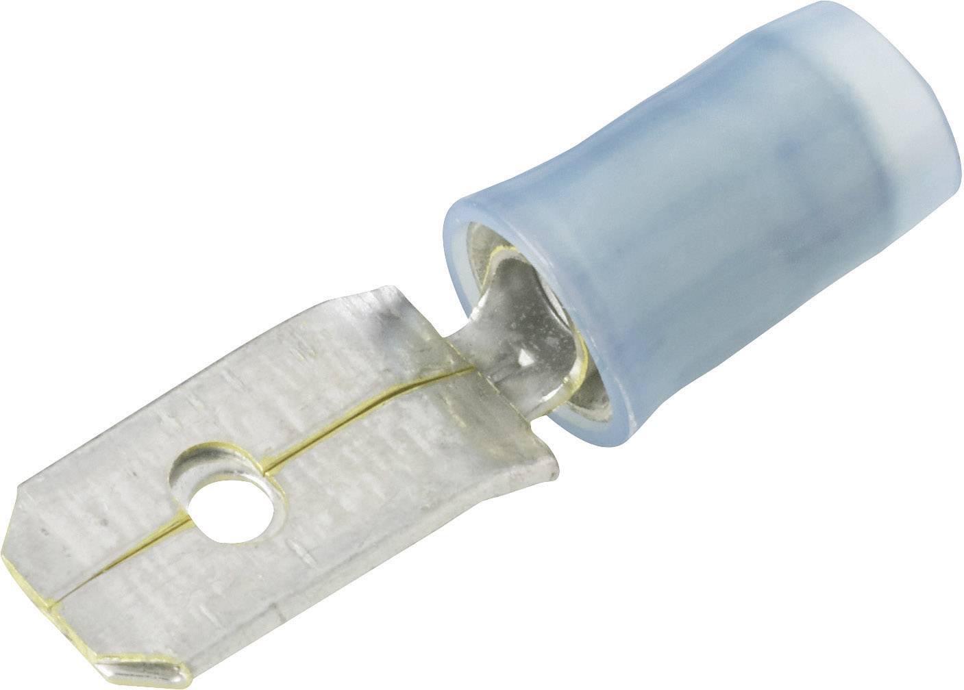 Cosse à languette mâle 6.3 x 0.8 mm TE Connectivity PIDG 140971-2 180 ° partiellement isolé bleu