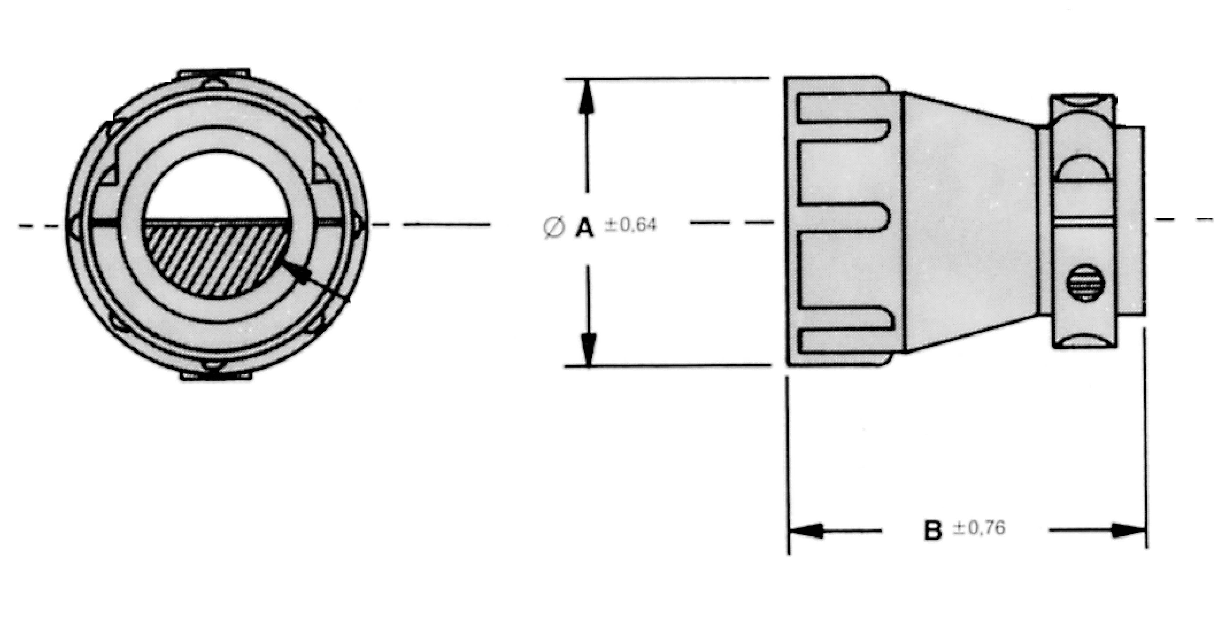 TE Connectivity 182663-1 Serre-câble pour connecteur circulaire Série (connecteur rond): CPC 1 pc(s)