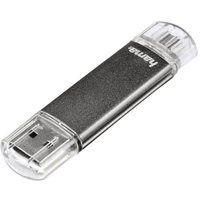 Mémoire supplémentaire USB pour smartphone/tablette Hama FlashPen "Laeta Twin" gris 8 GB USB 2.0, Micro USB 2.0 Mémoire supplémentaire USB pour smartphone/tablette Hama FlashPen "Laeta Twin" gris 8 GB USB 2.0, Micro USB 2.0