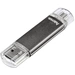 Mémoire supplémentaire USB pour smartphone/tablette Hama FlashPen "Laeta Twin" gris 8 GB USB 2.0, Micro USB 2.0 Mémoire supplémentaire USB pour smartphone/tablette Hama FlashPen "Laeta Twin" gris 8 GB USB 2.0, Micro USB 2.0