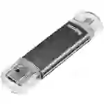 Mémoire supplémentaire USB pour smartphone/tablette Hama FlashPen "Laeta Twin" gris 64 GB USB 2.0, Micro USB 2.0 Mémoire supplémentaire USB pour smartphone/tablette Hama FlashPen "Laeta Twin" gris 64 GB USB 2.0, Micro USB 2.0