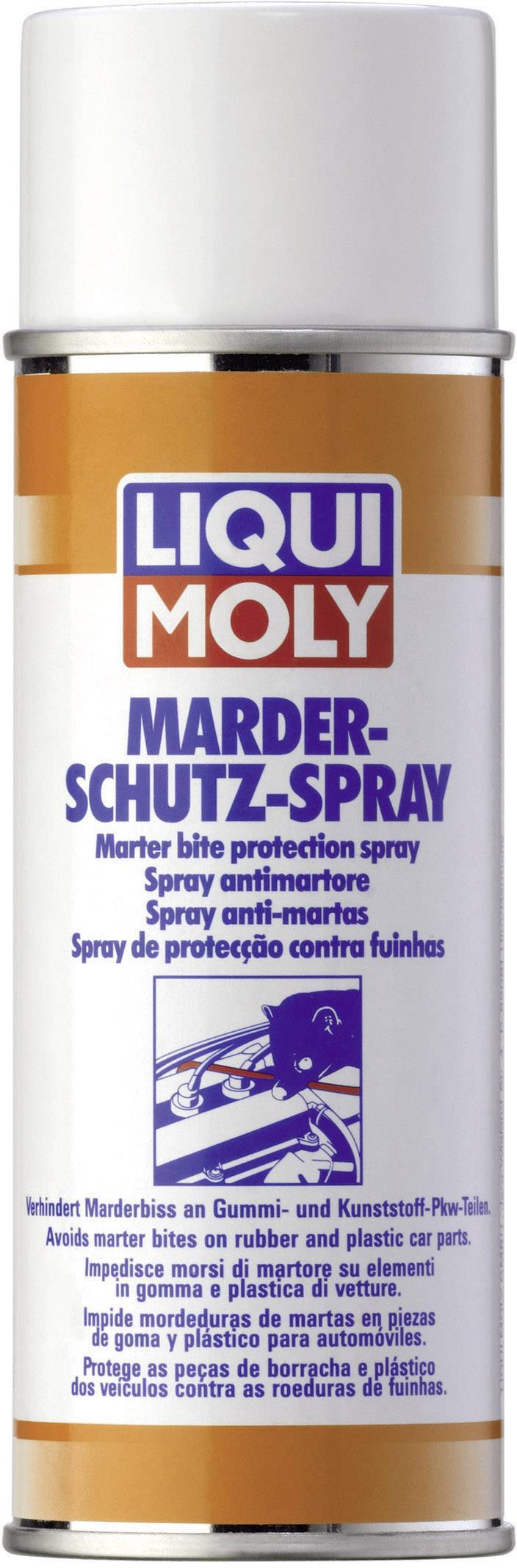 Bombe anti-rongeurs de Liqui Moly. Contient un spray de protection contre les martres pour protéger les câbles et les plastiques des morsures de martres.