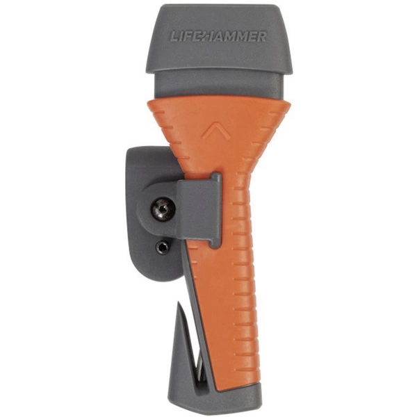Outil de sécurité LifeHammer 10660 avec support, coupe-ceinture, brise-vitre Outil de sécurité LifeHammer 10660 avec support, coupe-ceinture, brise-vitre