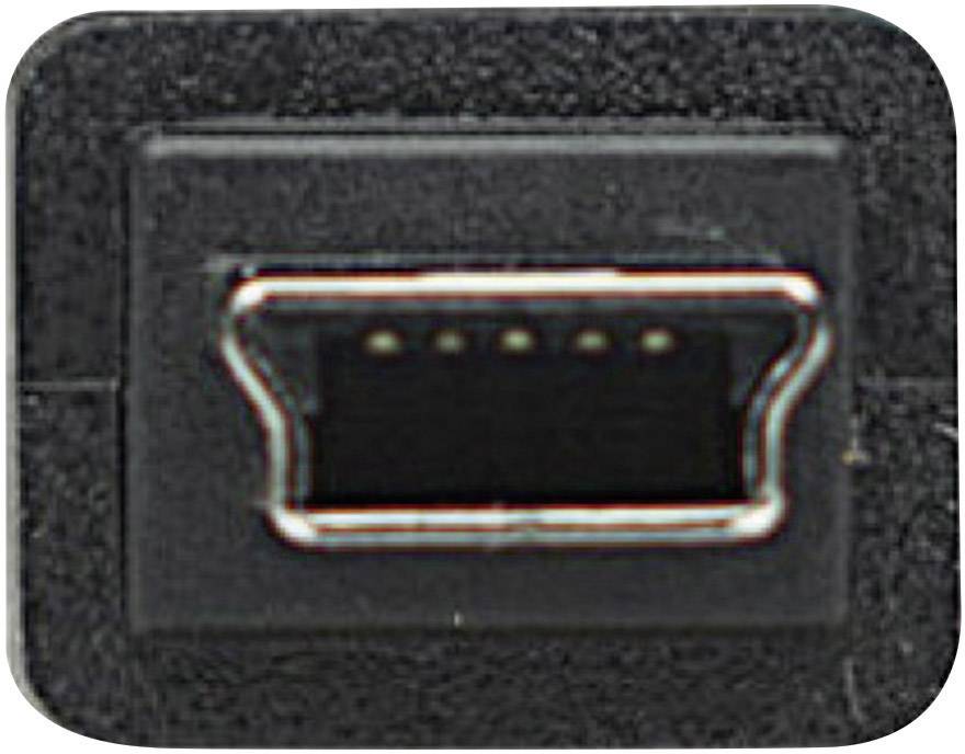 Manhattan Câble USB USB 2.0 USB-A mâle, USB-Mini-B mâle 1.80 m noir contacts dorés, certifié UL 333375-CG