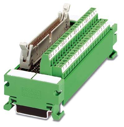 Connecteur vert et blanc avec barrettes de connexion numérotées, adapté aux applications électriques pour un raccordement sécurisé des câbles.