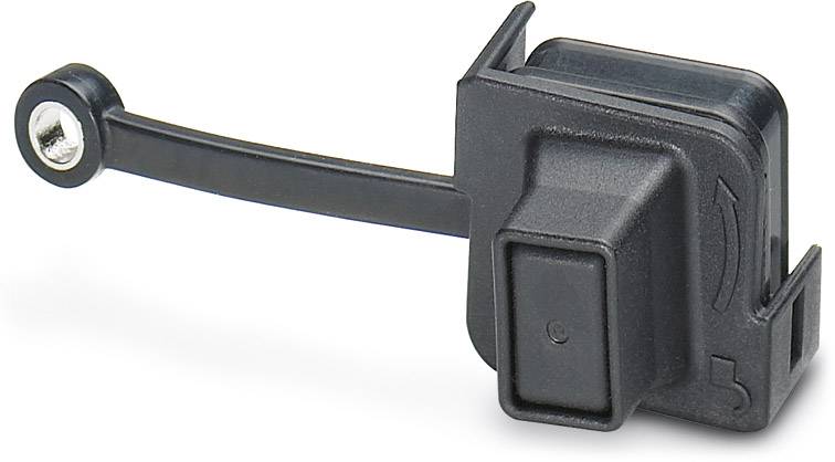Un capteur noir avec un long bras étroit et un boîtier rectangulaire pointe vers l'avant. C'est un accessoire électronique.