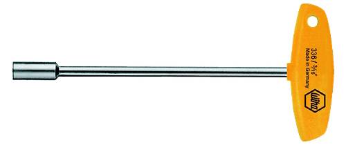 Clé à douille six pans avec poignée coulissante Wiha 02820 Taille (métrique): 6.3 mm Largeur sur pans (en pouces): 1/4 pouces