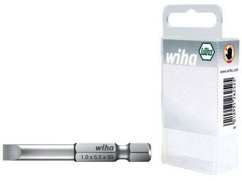 Embout pour vis à tête fendue 5.5 mm, 6.5 mm, 8 mm Wiha 08420 Acier Chrome-Vanadium trempé Forme (embouts): E 6.3 3 pc(s)