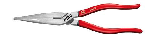 Wiha 26718 pour l'électronique et la mécanique de précision Pince plate à becs ronds droite Acier à outils 160 mm