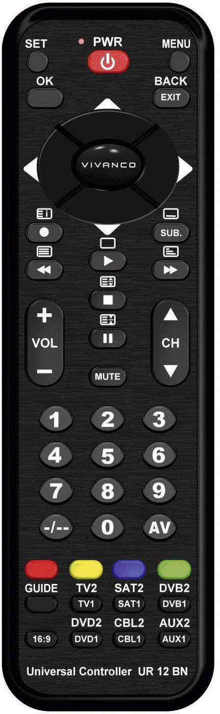 Télécommande Vivanco UR 12 BN noir