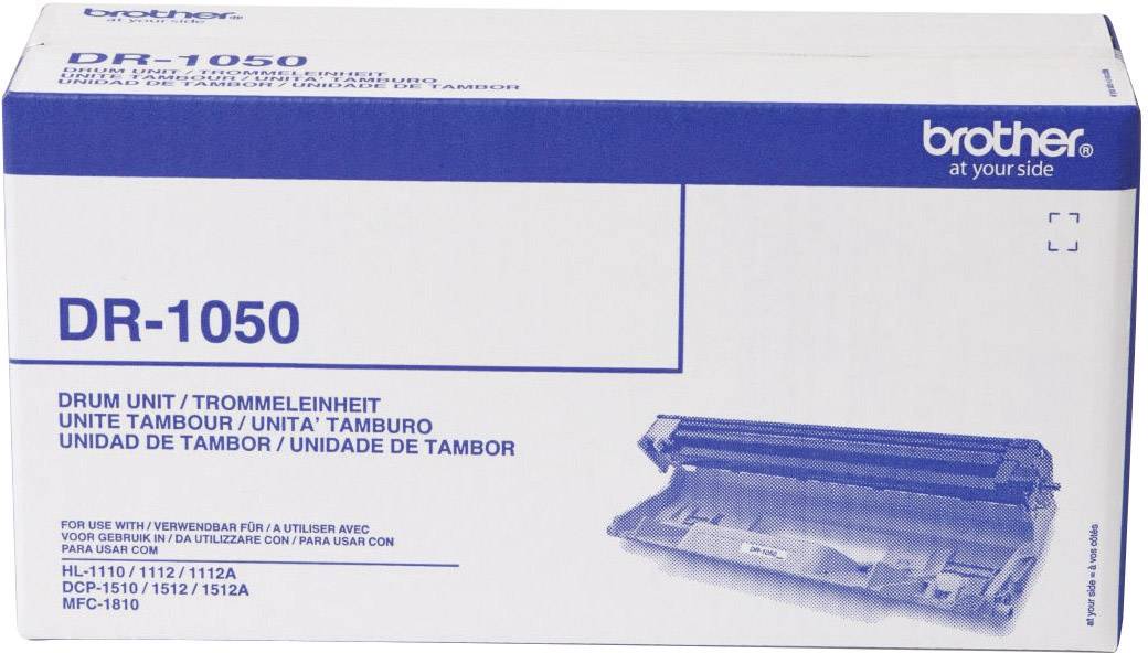 Unité de tambour Brother DR-1050 Emballage. Contient une image de l'unité de tambour. Compatible avec certains modèles d'imprimantes.