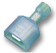 Cosse à languette mâle 6.3 x 0.8 mm TE Connectivity Ultra-Fast FASTON 3-520107-2 180 ° entièrement isolé bleu