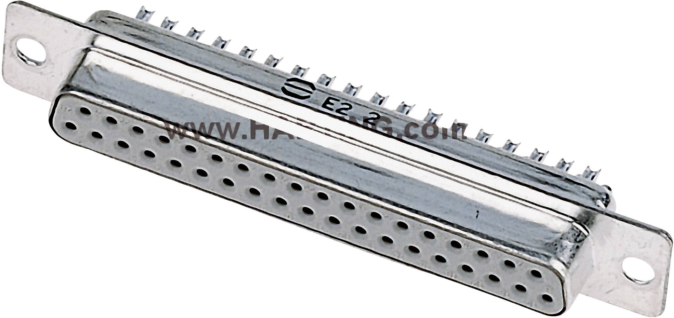 Embase SUB-D femelle 25 pôles HARTING 09672254704 180 ° fût à souder