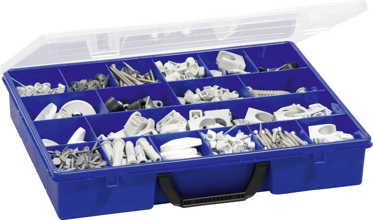 Coffret de rangement séparations fixes Berger & Schröter 60469 (L x l x H) 365 x 291 x 64 mm Nombre de compartiments: 18 1 pc(s)