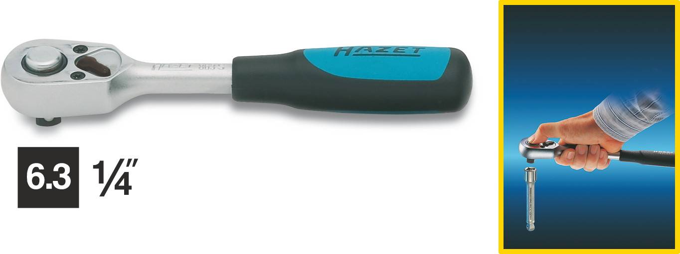 Cliquet réversible Hazet 863S 1/4" (6.3 mm) 115 mm 1 pc(s)