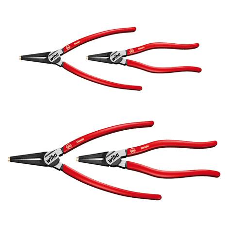 Wiha 34708 Jeu de pinces pour circlips Adapté pour (pinces pour circlips) circlips intérieurs et extérieurs 12-25 mm, 19-60 mm
