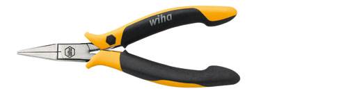 Une pince jaune et noire portant l'inscription 'Wiha' sur la poignée.
