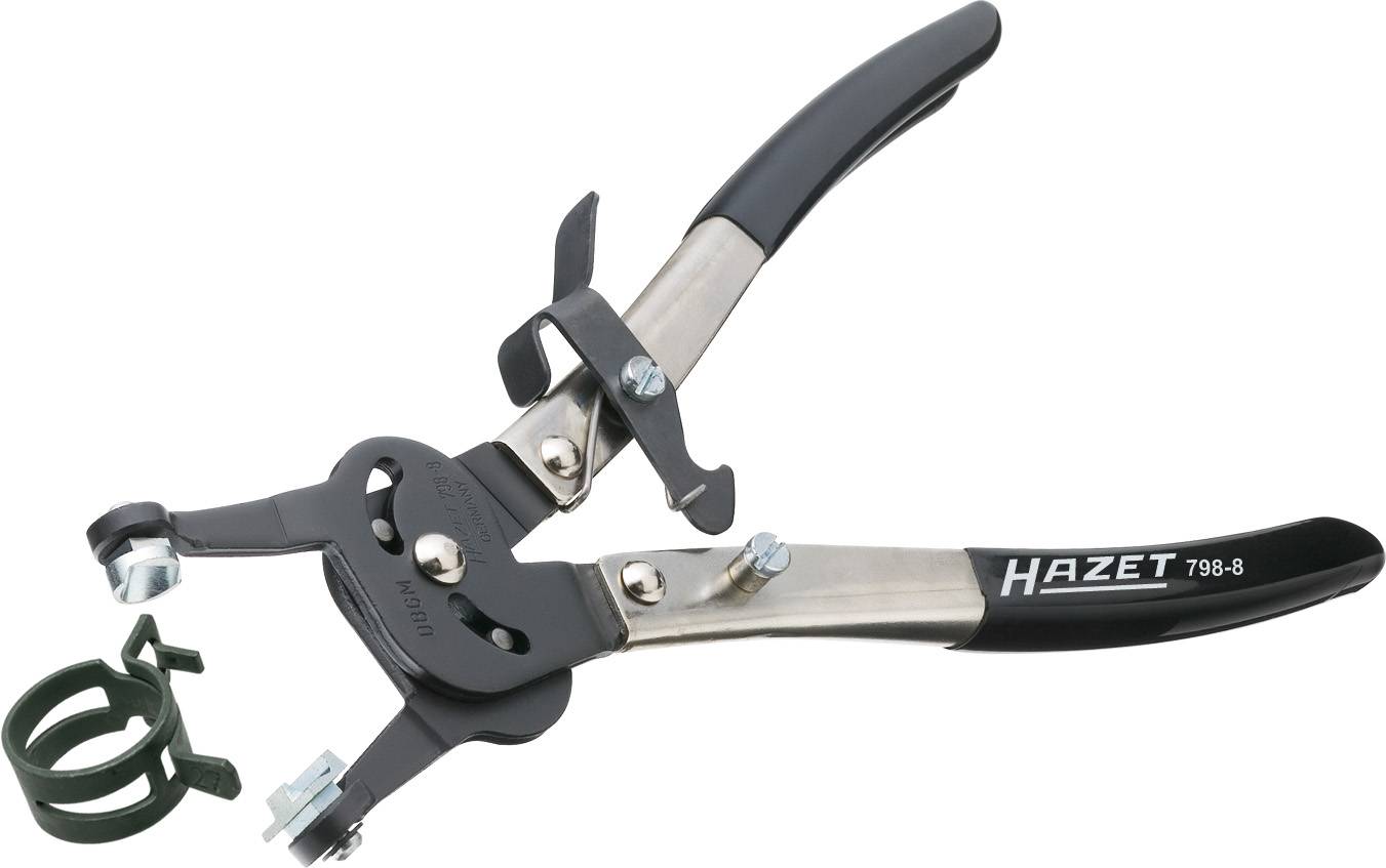 Pince à colliers avec poignée en plastique, utilisée pour retirer et installer facilement des colliers de serrage de différentes tailles.