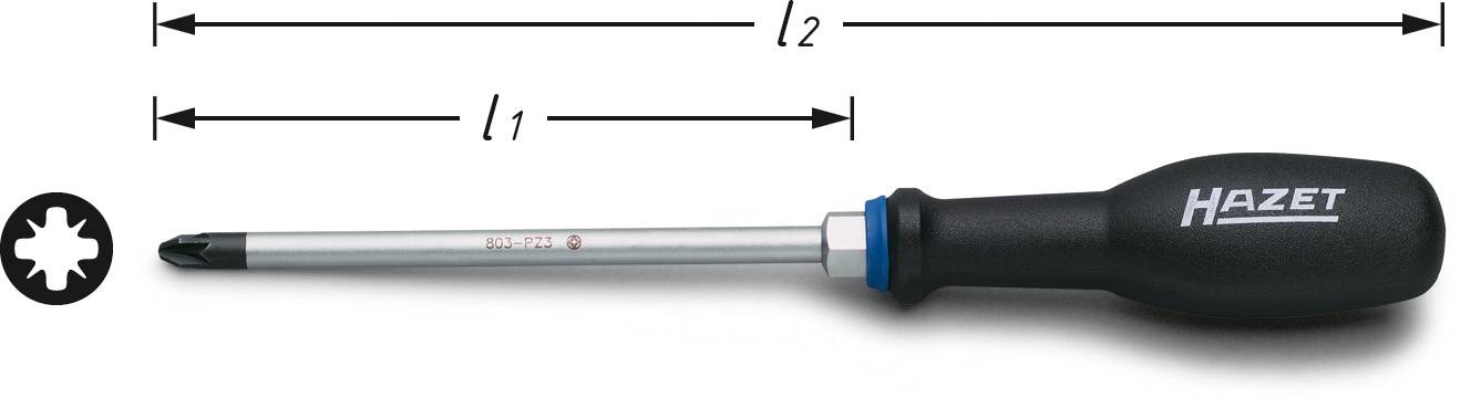 Hazet 803-PZ1 pour l'atelier Tournevis cruciforme PZ 1 Longueur de la lame: 80 mm