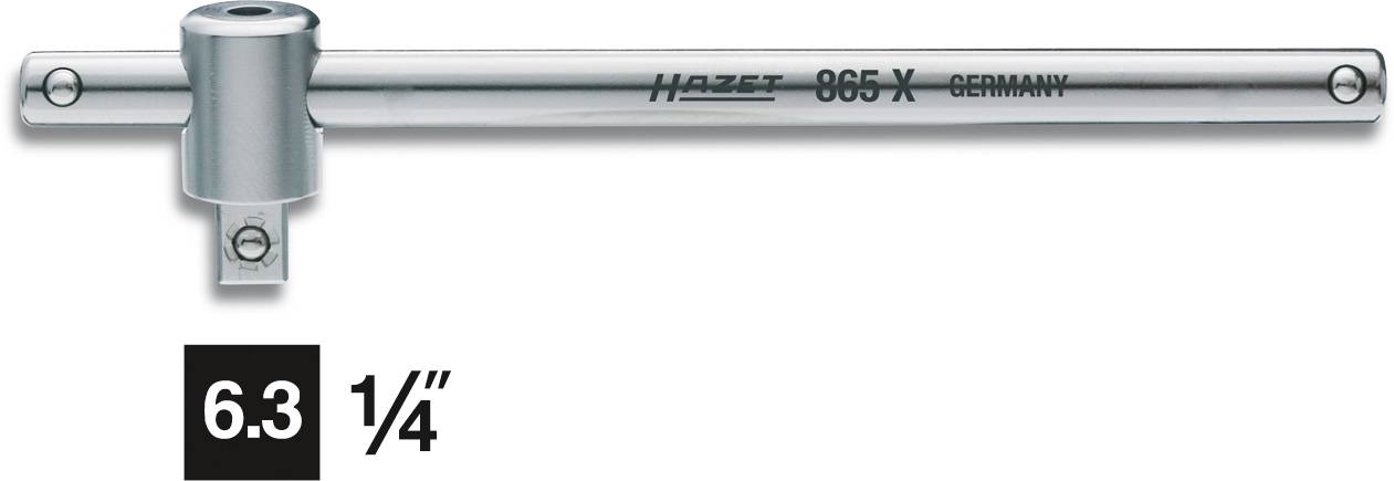 Poignée coulissante Hazet 865X Sortie 1/4" (6.3 mm) 115 mm