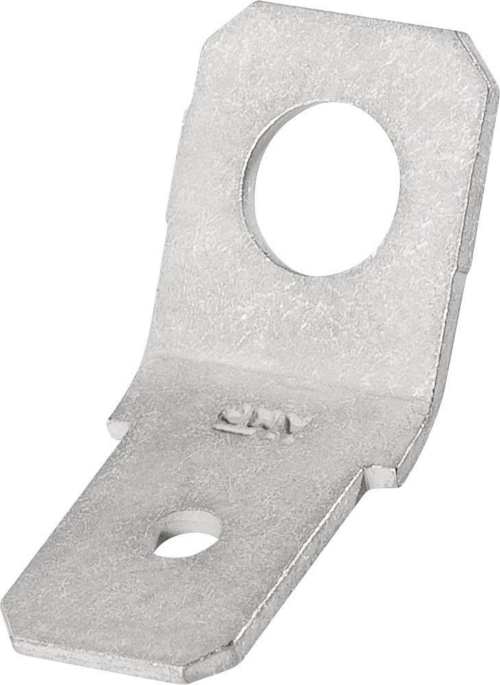 Languette 6.3 x 0.8 mm TE Connectivity 140814-2 à souder sur circuits imprimés 45 ° non isolé métal