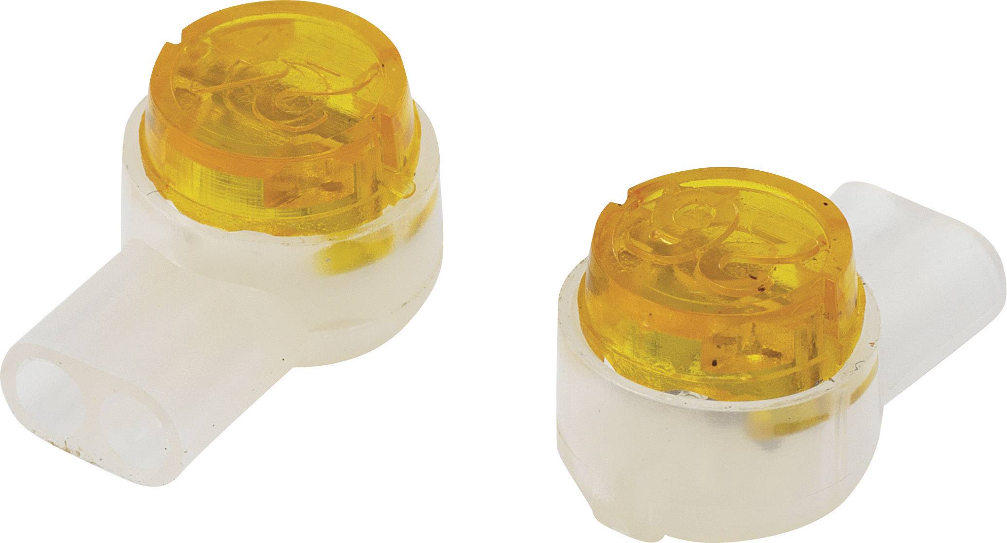 Connectique de jonction TRU COMPONENTS 808667 flexible: 0.13-0.65 mm² rigide: 0.13-0.65 mm² Nombre de pôles: 2 jaune 100 pc(s)