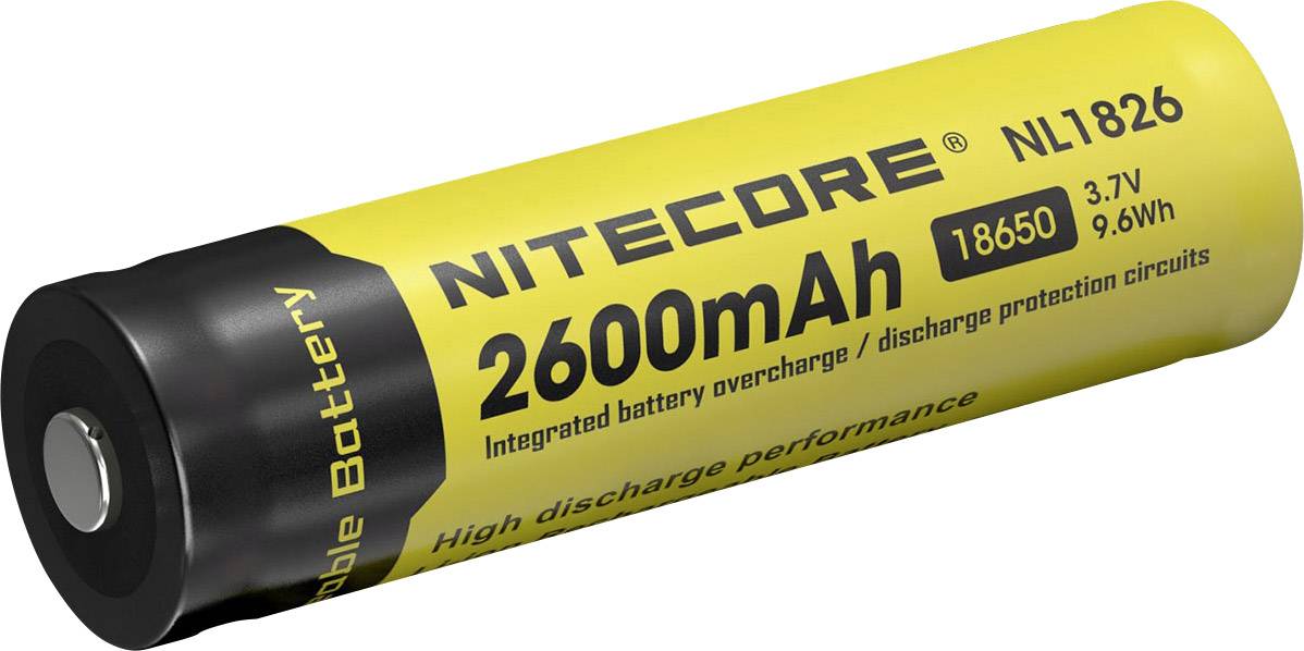 NiteCore NL1826 Pile rechargeable spéciale 18650 Li-Ion 3.7 V 2600 mAh 1 pc(s)