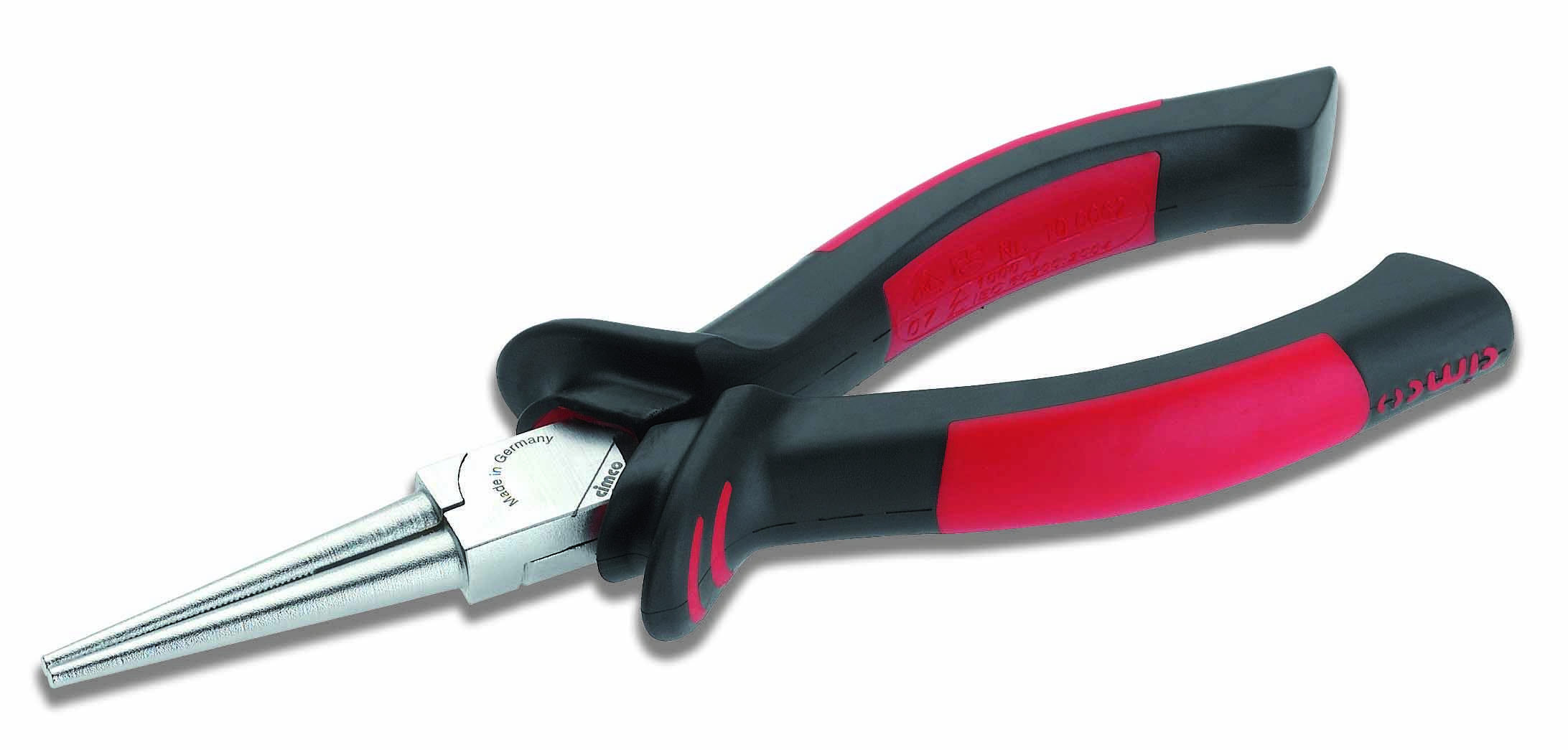 Cimco 100062 VDE Pince à bouts ronds droite Acier à outils 160 mm