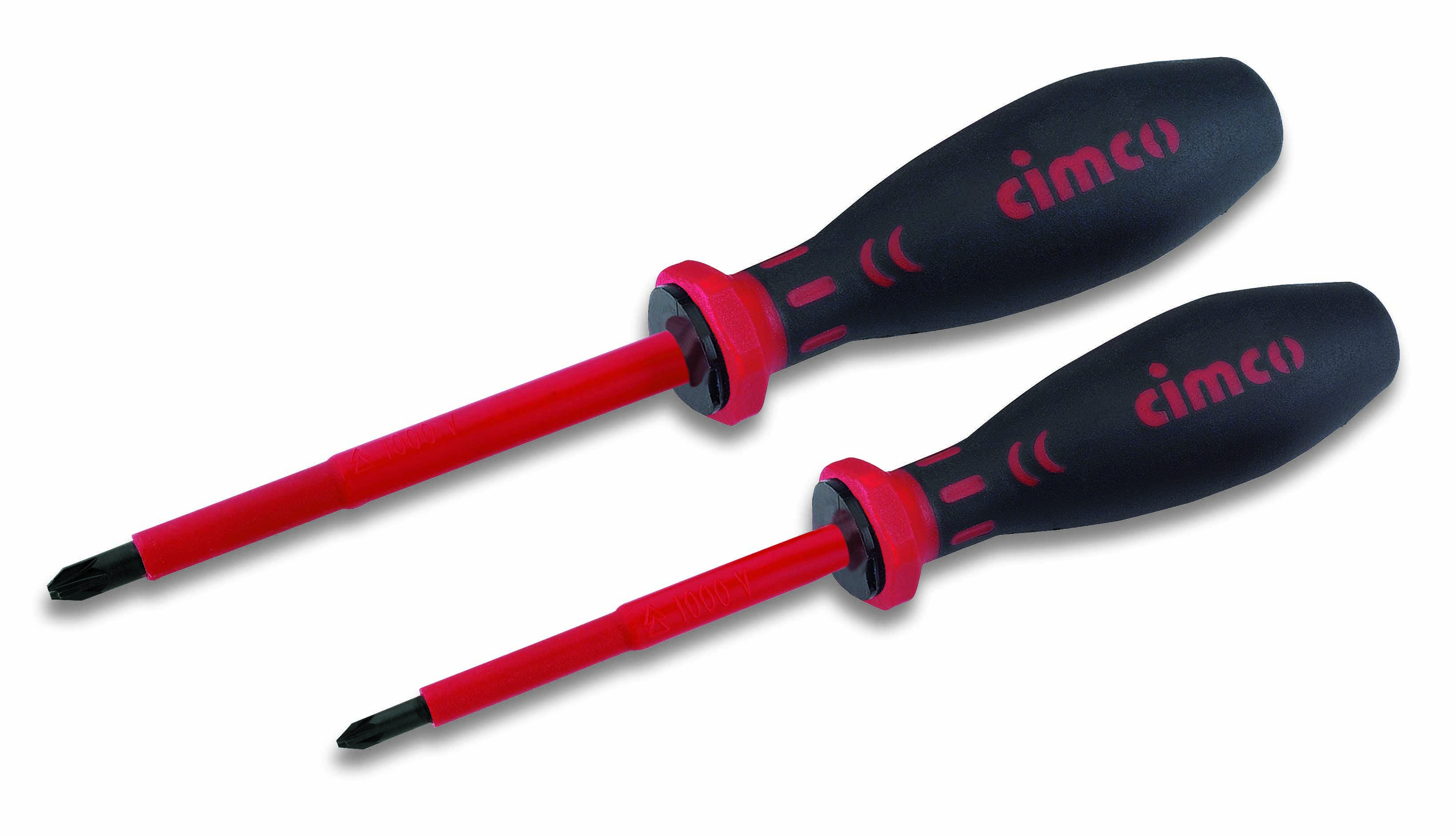 Cimco VDE Jeu de tournevis 2 pièces vis à fente, vis Pozidriv