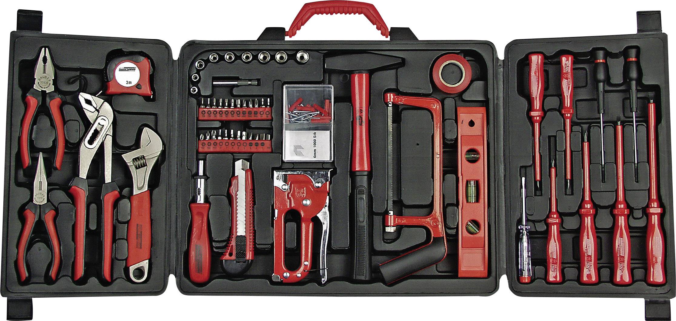 Jeu d'outils Brüder Mannesmann M29065 pour les bricoleurs en valise 60 pièces