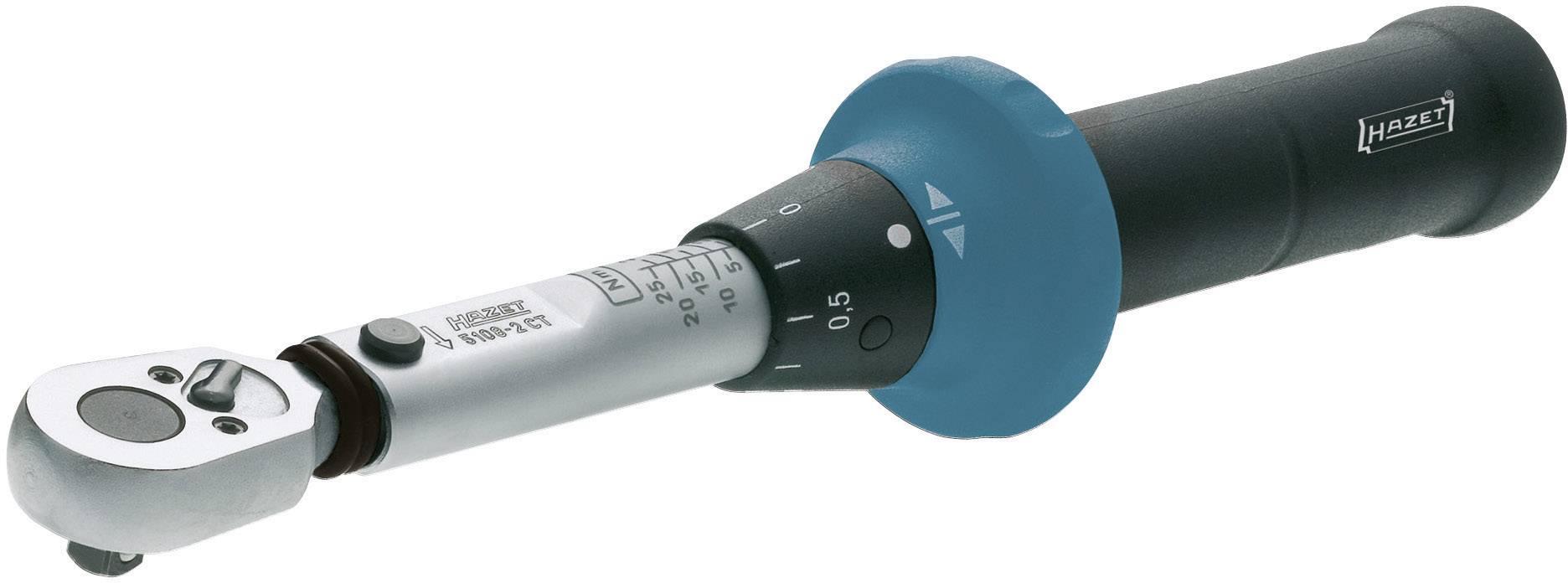 Clé dynamométrique Hazet 5108-2CT avec cliquet réversible 1/4" (6.3 mm) 2.5 - 25 Nm