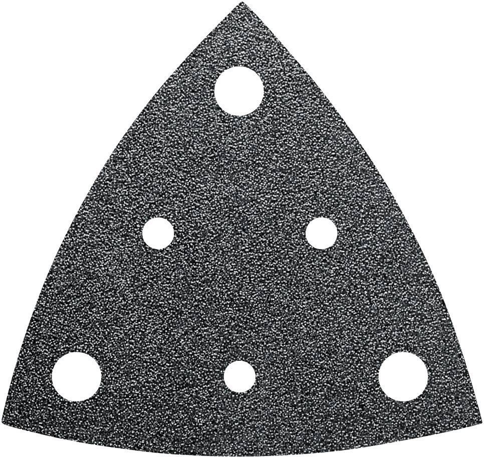 Feuille abrasive Delta avec bande auto-agrippante, perforé Fein 63717237010 Grain 60 Cote d'encoignure 80 mm 35 pc(s)